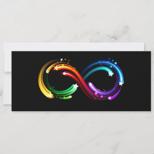 Unendlichkeitssymbol aus Regenbogenkometen Save The Date