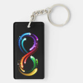 Unendlichkeitssymbol aus Regenbogenkometen Schlüsselanhänger (Rückseite)