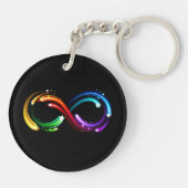 Unendlichkeitssymbol aus Regenbogenkometen Schlüsselanhänger (Rückseite)