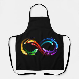 Unendlichkeitssymbol aus Regenbogenkometen Schürze