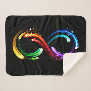 Unendlichkeitssymbol aus Regenbogenkometen Sherpadecke
