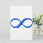 Unendlichkeitssymbol Briefpapier (Stehend Vorderseite)