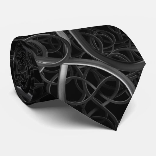 Unendlichkeitssymbol | Dunkelgrau Krawatte (Gerollt)