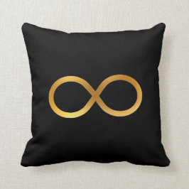 Unendlichkeitssymbol golden kissen