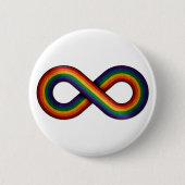Unendlichkeitssymbol in der LGBTQ-Fahne für den Re Button (Vorderseite)