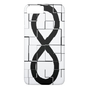 Unendlichkeitssymbol in Maze Abstract Design iPhone 8 Plus/7 Plus Hülle