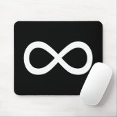 Unendlichkeitssymbol in Weiß Mousepad (Mit Mouse)