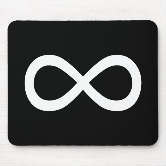 Unendlichkeitssymbol in Weiß Mousepad (Vorne)