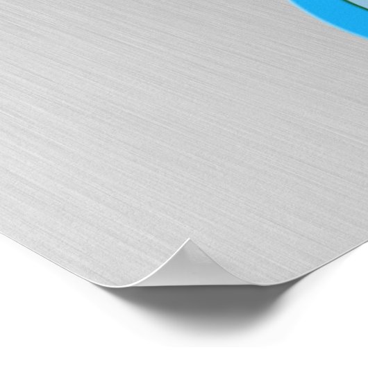 Unendlichkeitssymbol mit Liebe und Feder Poster (Ecke)