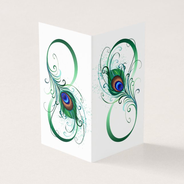 Unendlichkeitssymbol mit Peacock Feather (Vorderseite)