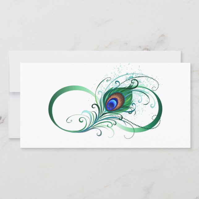 Unendlichkeitssymbol mit Peacock Feather (Vorderseite)