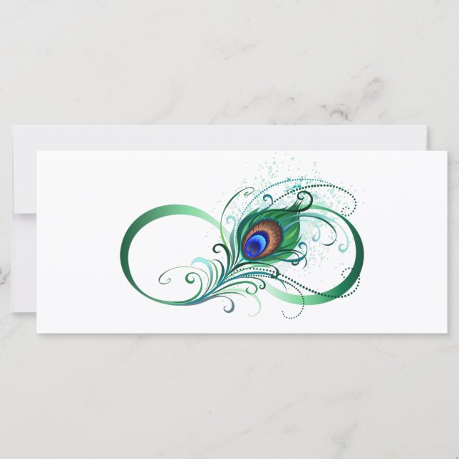 Unendlichkeitssymbol mit Peacock Feather (Vorderseite)
