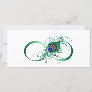 Unendlichkeitssymbol mit Peacock Feather