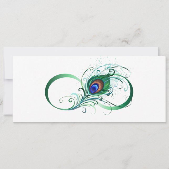 Unendlichkeitssymbol mit Peacock Feather (Vorderseite)