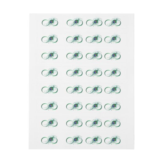 Unendlichkeitssymbol mit Peacock Feather (Bogen)