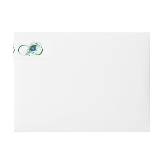 Unendlichkeitssymbol mit Peacock Feather (Vorderseite)