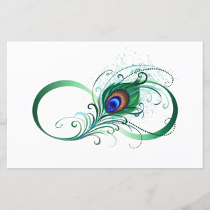 Unendlichkeitssymbol mit Peacock Feather