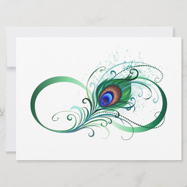 Unendlichkeitssymbol mit Peacock Feather (Vorderseite)