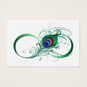 Unendlichkeitssymbol mit Peacock Feather