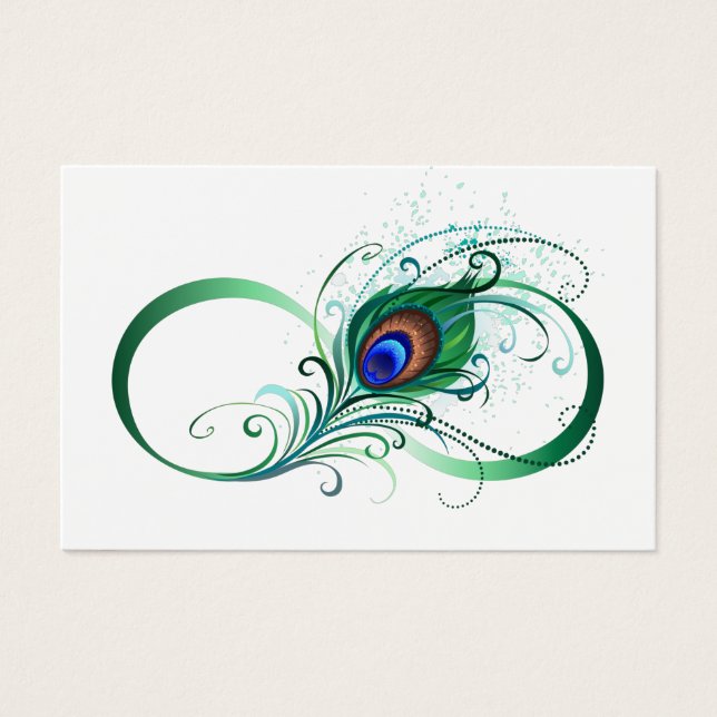 Unendlichkeitssymbol mit Peacock Feather (Vorderseite)