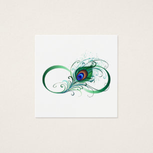 Unendlichkeitssymbol mit Peacock Feather