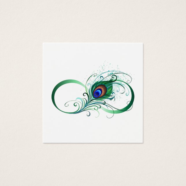 Unendlichkeitssymbol mit Peacock Feather (Vorderseite)