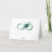 Unendlichkeitssymbol mit Peacock Feather (Rückseite)