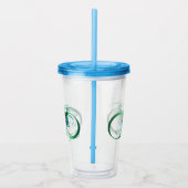 Unendlichkeitssymbol mit Peacock Feather Acryltrinkbecher (Rechts)