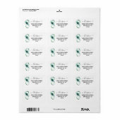 Unendlichkeitssymbol mit Peacock Feather Adressaufkleber (Vorne)