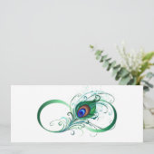 Unendlichkeitssymbol mit Peacock Feather Ankündigung (Stehend Vorderseite)