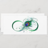 Unendlichkeitssymbol mit Peacock Feather Ankündigung (Vorne/Hinten)