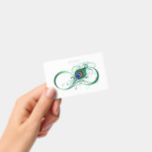 Unendlichkeitssymbol mit Peacock Feather Ausweis (Handheld)