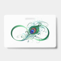 Unendlichkeitssymbol mit Peacock Feather