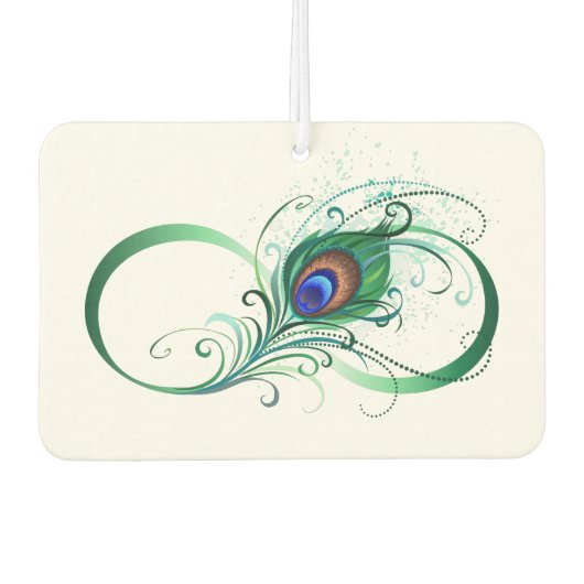 Unendlichkeitssymbol mit Peacock Feather Autolufterfrischer (Vorderseite)