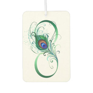 Unendlichkeitssymbol mit Peacock Feather Autolufterfrischer