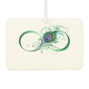 Unendlichkeitssymbol mit Peacock Feather Autolufterfrischer