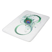 Unendlichkeitssymbol mit Peacock Feather Badematte (Schrägansicht)