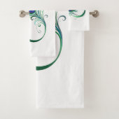 Unendlichkeitssymbol mit Peacock Feather Badhandtuch Set (Insitu)