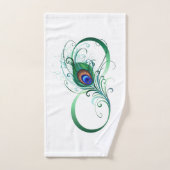 Unendlichkeitssymbol mit Peacock Feather Badhandtuch Set (Handtuch)