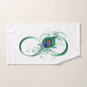 Unendlichkeitssymbol mit Peacock Feather Badhandtuch Set (Handtuch)