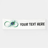 Unendlichkeitssymbol mit Peacock Feather Banner (Horizontal)