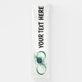Unendlichkeitssymbol mit Peacock Feather Banner (Vertikal)