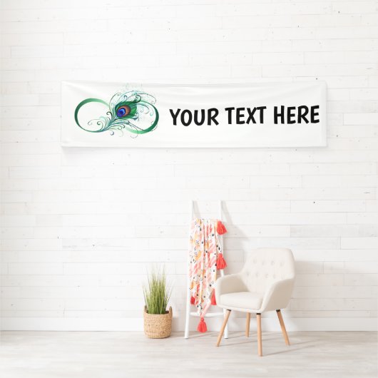 Unendlichkeitssymbol mit Peacock Feather Banner (InSitu)