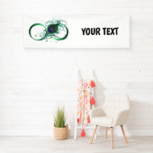 Unendlichkeitssymbol mit Peacock Feather Banner (Insitu)