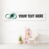 Unendlichkeitssymbol mit Peacock Feather Banner (Insitu)