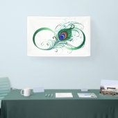 Unendlichkeitssymbol mit Peacock Feather Banner (Messe)