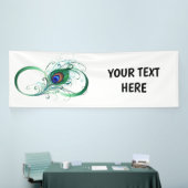 Unendlichkeitssymbol mit Peacock Feather Banner (Messeveranstaltung)