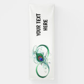Unendlichkeitssymbol mit Peacock Feather Banner (Vertikal)