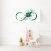 Unendlichkeitssymbol mit Peacock Feather Banner (Insitu)