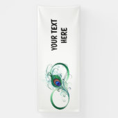Unendlichkeitssymbol mit Peacock Feather Banner (Vertikal)